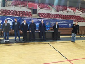 Rozpoczęcie VII Wojewódzkiego Turnieju Policjantów Województwa Świętokrzyskiego w Halowej Piłce Nożnej