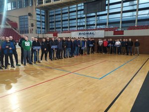 Rozpoczęcie VII Wojewódzkiego Turnieju Policjantów Województwa Świętokrzyskiego w Halowej Piłce Nożnej